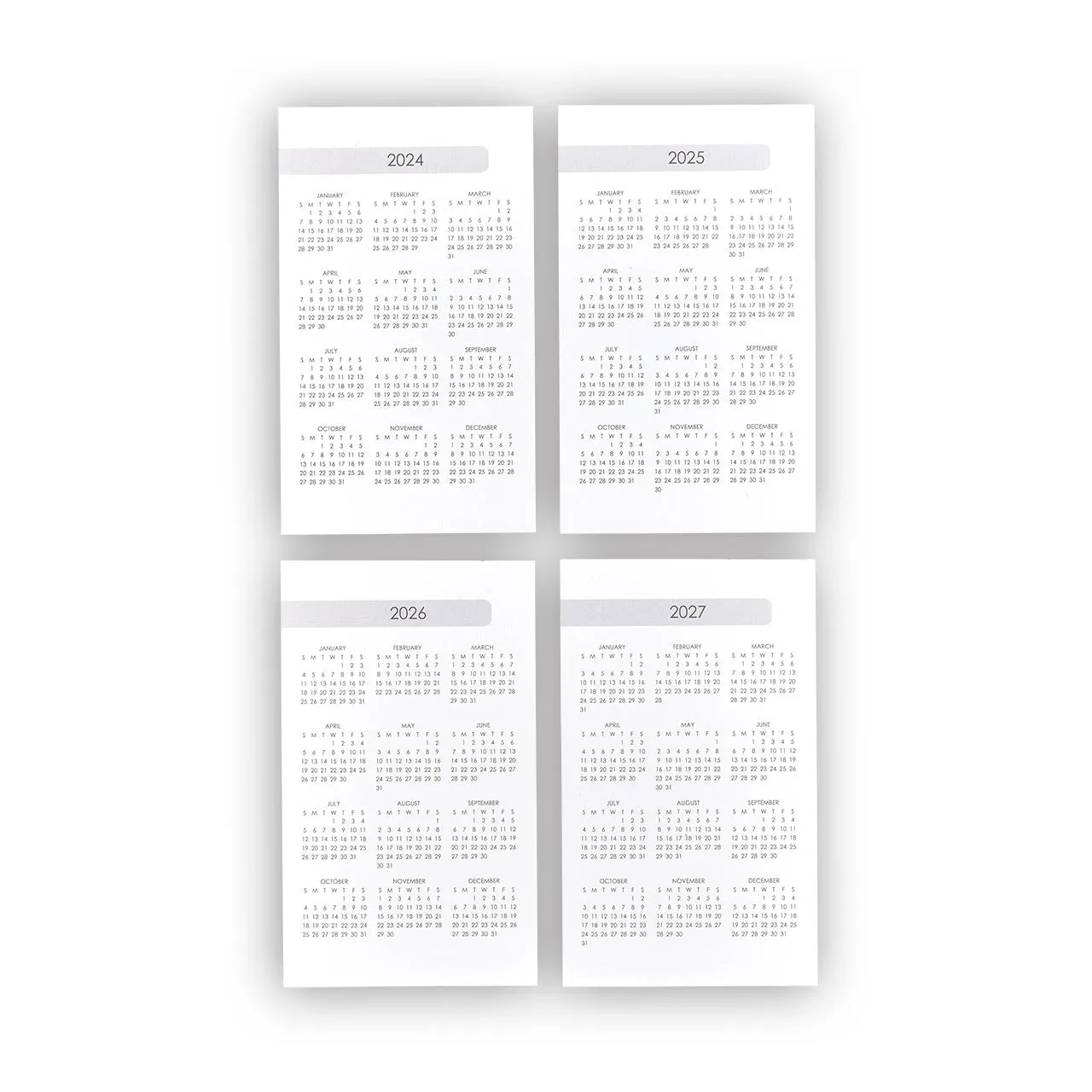 2025 Weekly and Monthly 3 x 5 Calendar Cards (set of 76)