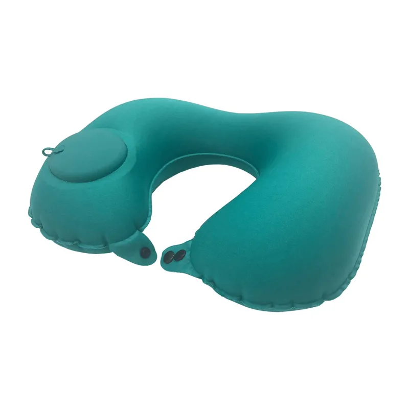 Air Pump U-Shape Inflatable Travel Neck Pillow 183131 Blue - Shop Now For Best Deals