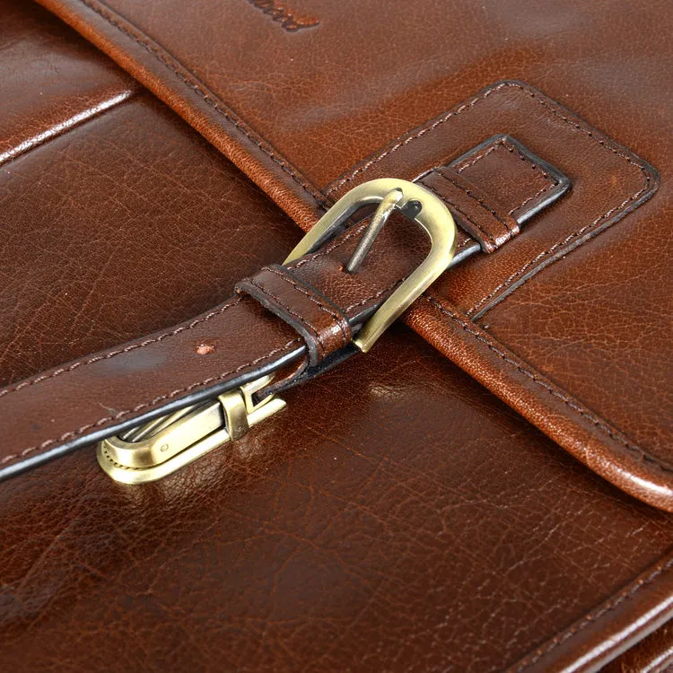 Ashwood Chelsea Range Brown Leather Gareth Briefcase