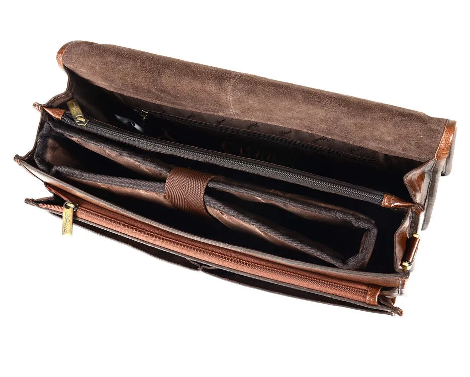 Ashwood Chelsea Range Brown Leather Gareth Briefcase