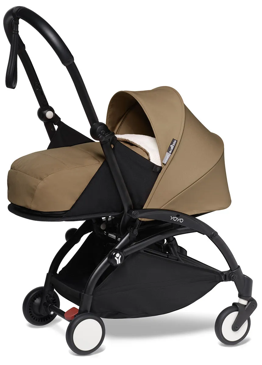 Babyzen YOYO2 Ultra Compact Complete 0 /6  Stroller & Rolling Bag Bundle - Black/Toffee