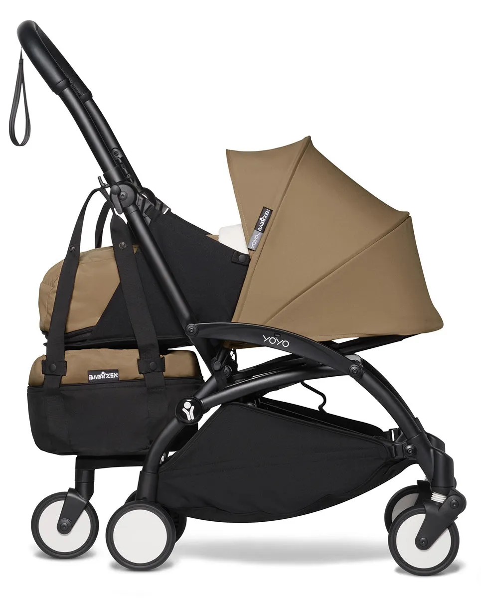 Babyzen YOYO2 Ultra Compact Complete 0 /6  Stroller & Rolling Bag Bundle - Black/Toffee