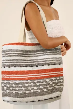 Bohemian Red & Brown Tote Bag