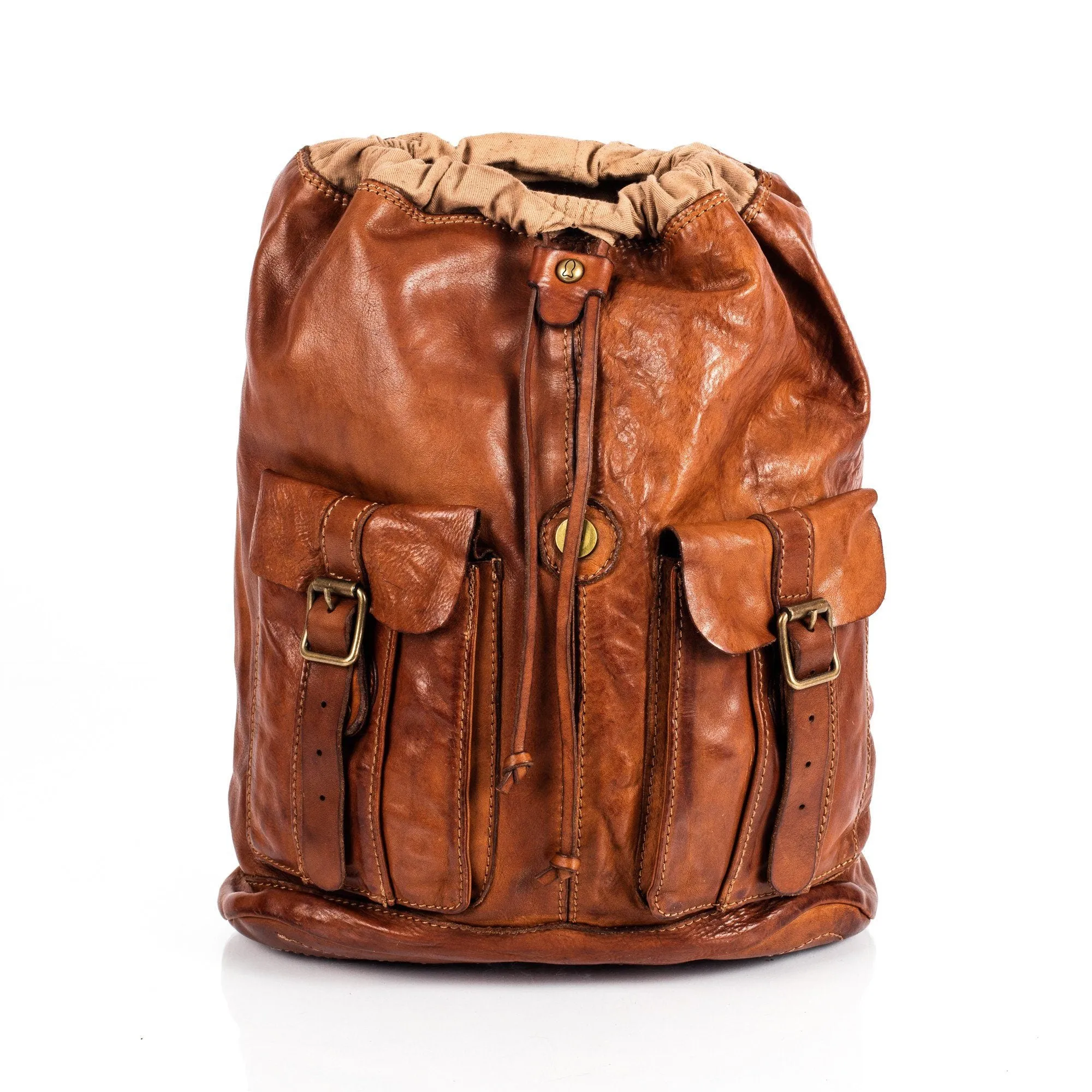 Campomaggi Leather Backpack, Cognac