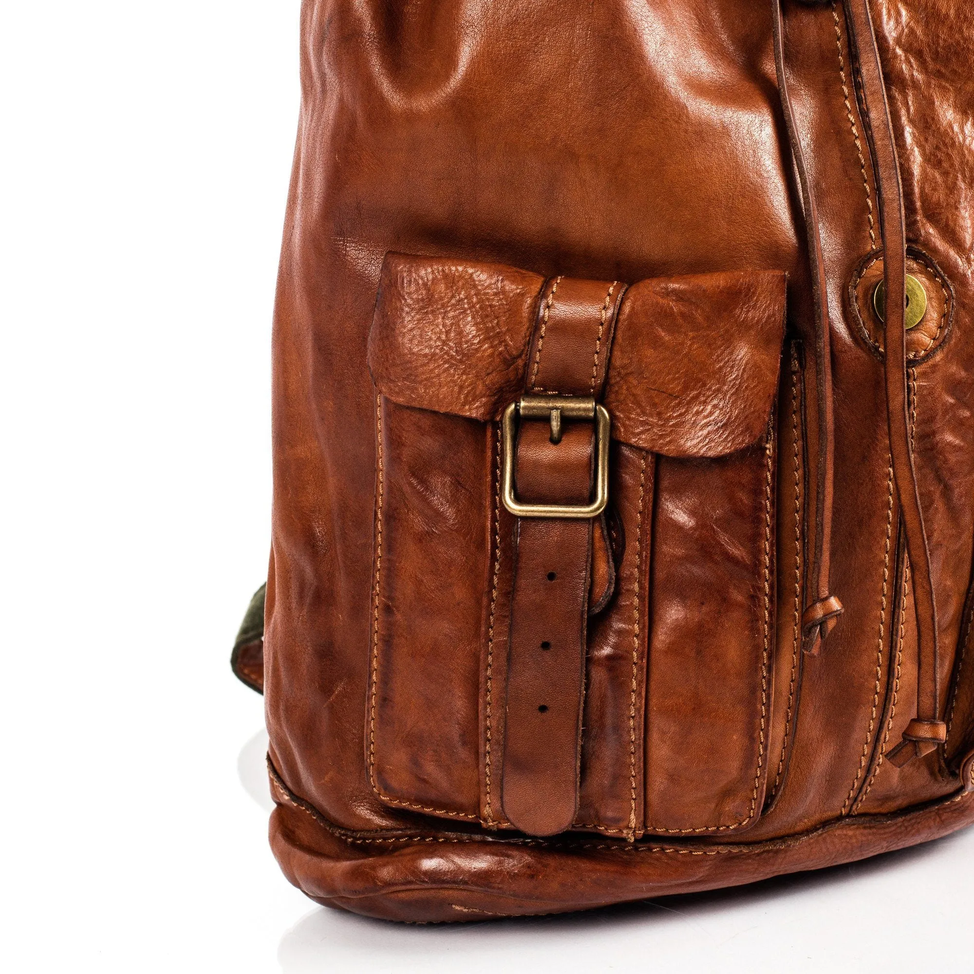 Campomaggi Leather Backpack, Cognac