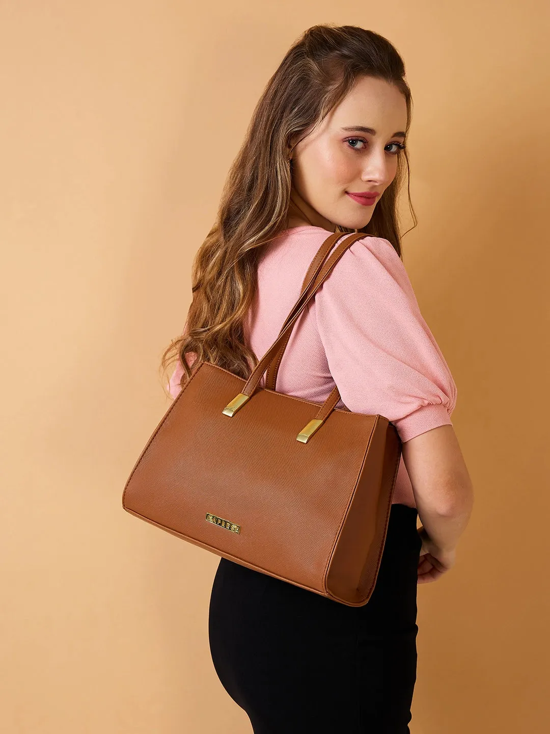 Caprese Afra Tote Medium Tan