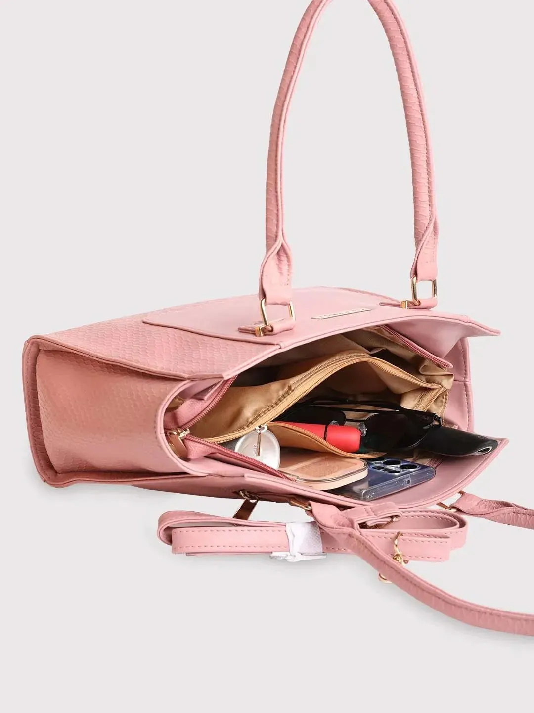 Caprese Fiona Tote Medium Office Handbag Light Pink