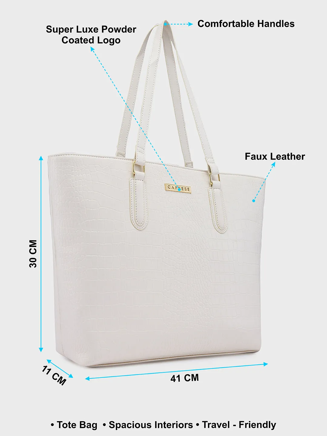 Caprese Flix Tote Medium Off White