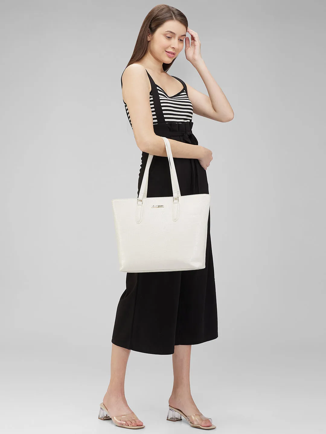 Caprese Flix Tote Medium Off White