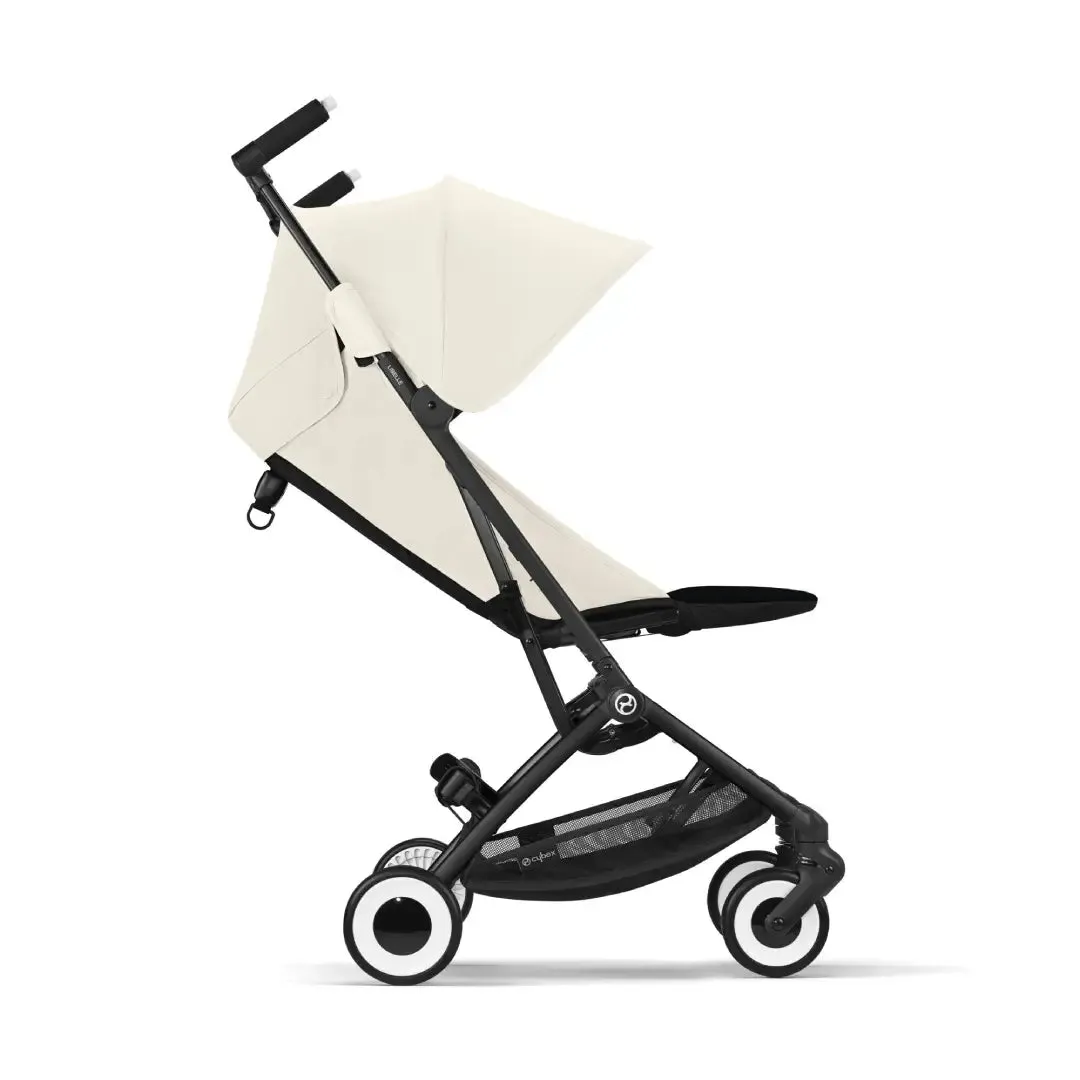 Cybex Libelle Compact Stroller - Canvas White - Black Frame