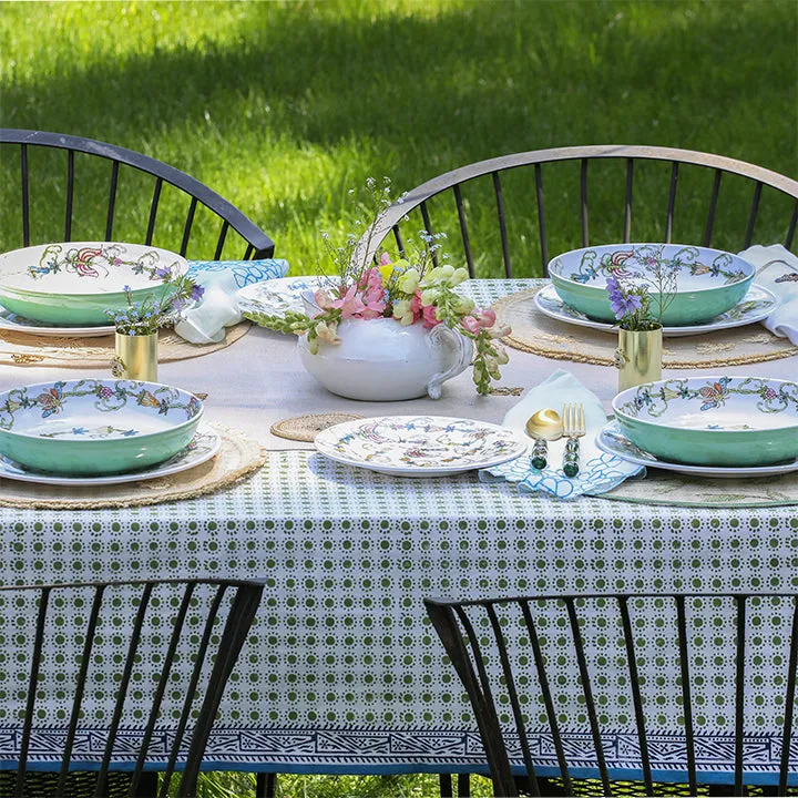 Dot Print Tablecloth, Green