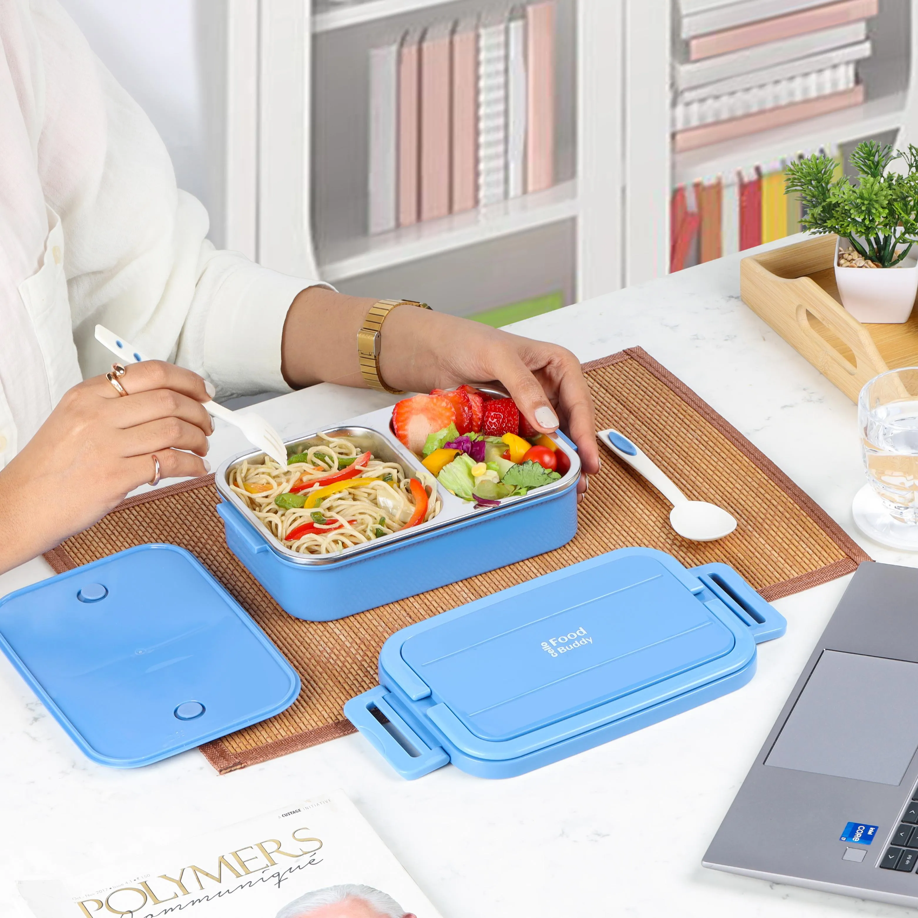 Food Buddy Lunch Box With Fork And Spoon