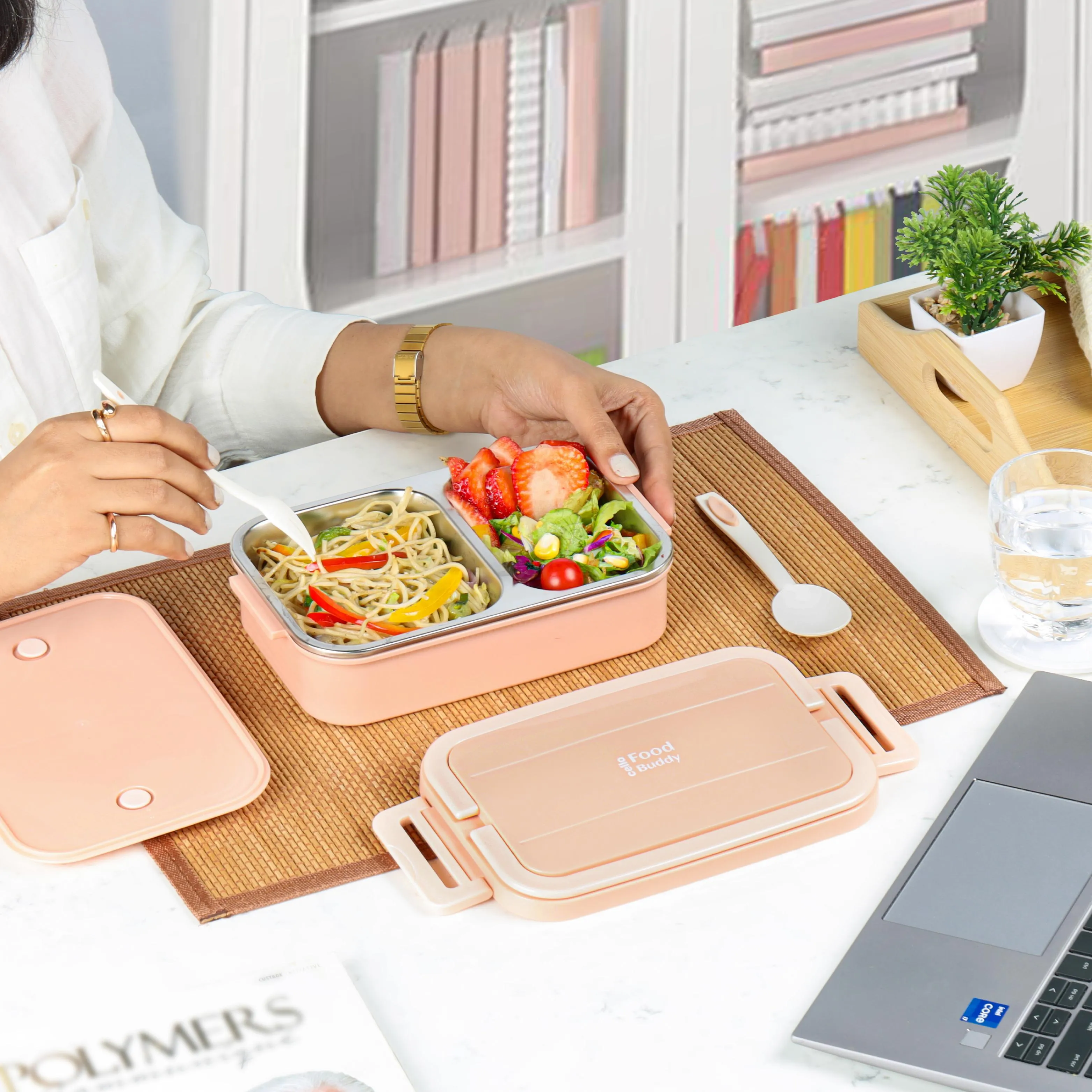 Food Buddy Lunch Box With Fork And Spoon