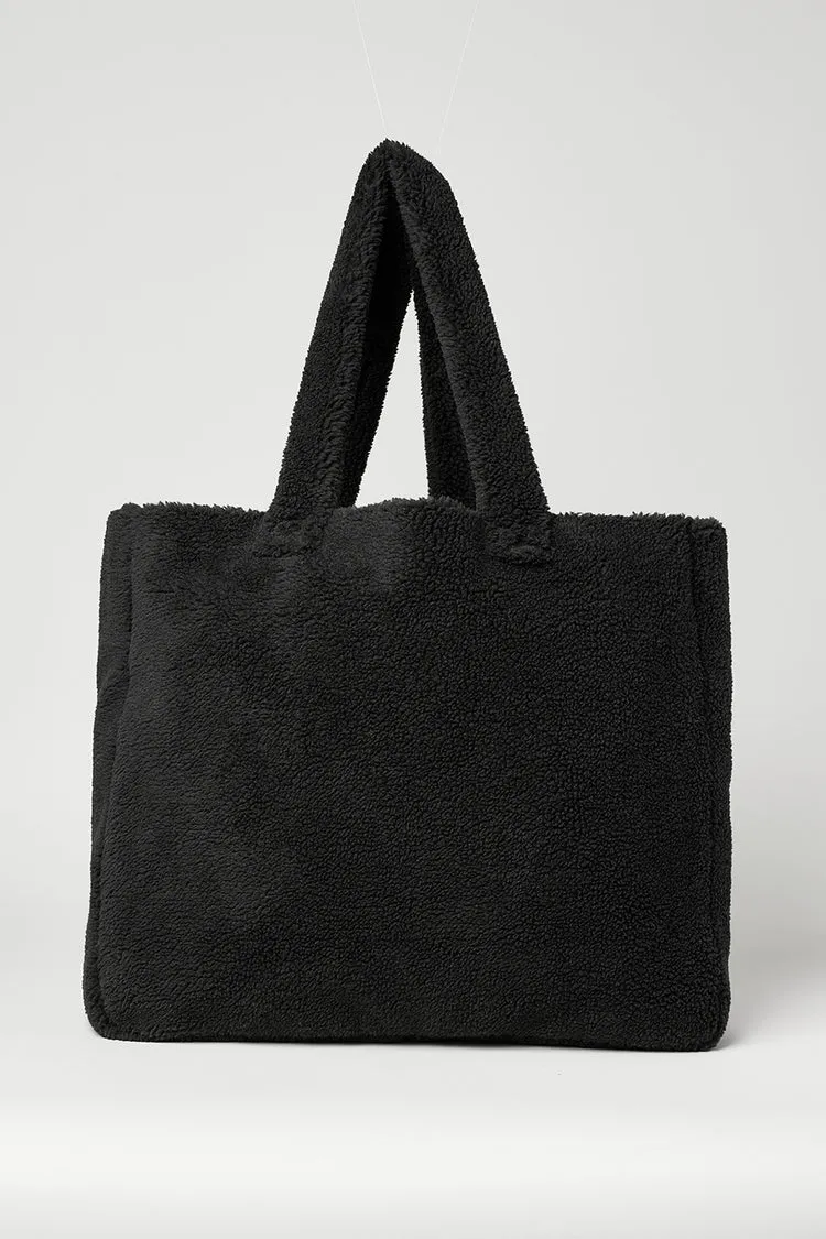 Foxy Sherpa Tote - Black