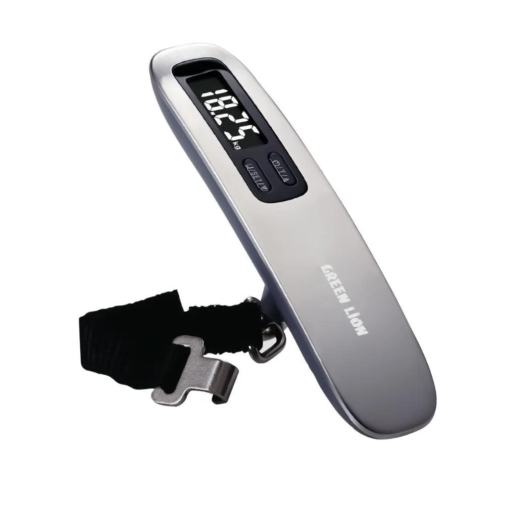 Green Lion GNDLSCALSL Digital Luggage Scale 50Kg - Silver