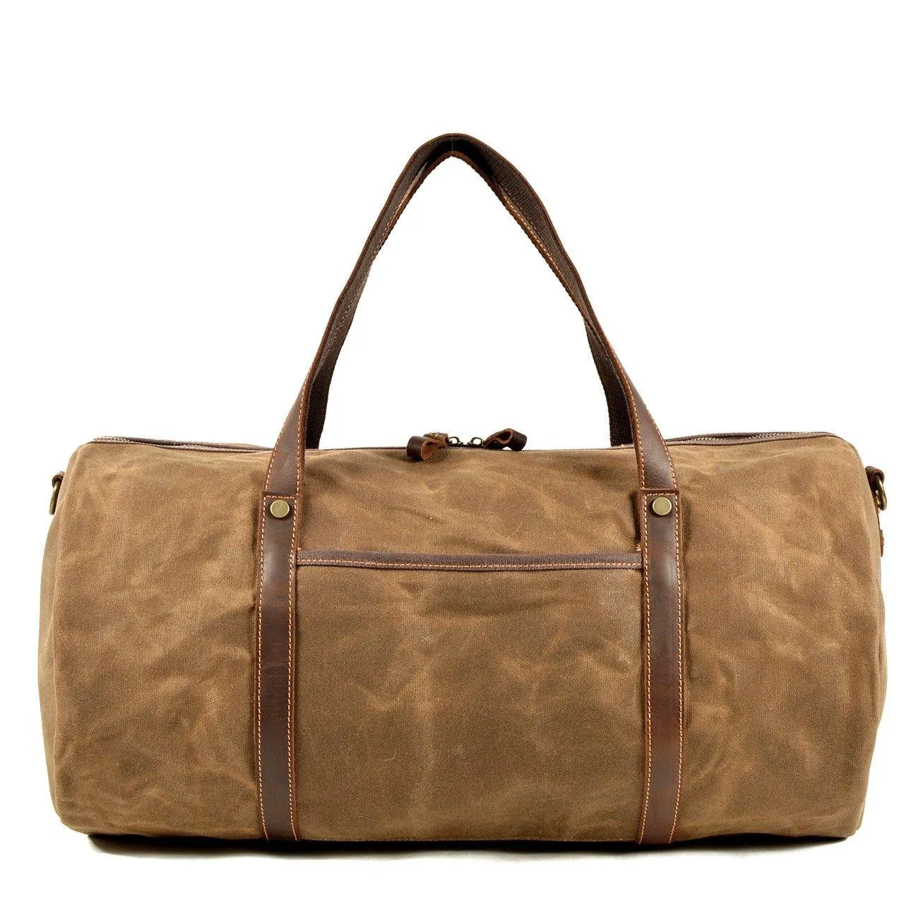 Heavy Duty Waxed Canvas Duffle Bag Carry-on Size