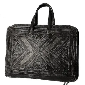 Heritage Portfolio Briefcase - Black - Triangles