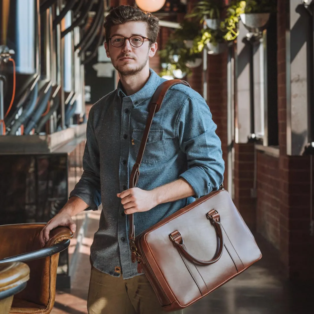 Jefferson Leather Briefcase | Elderwood