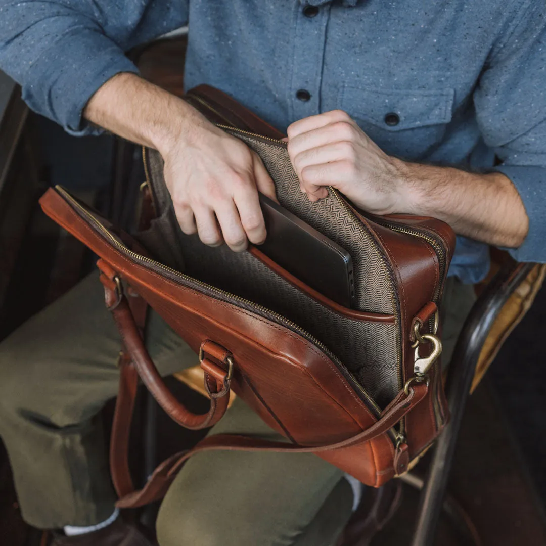 Jefferson Leather Briefcase | Elderwood