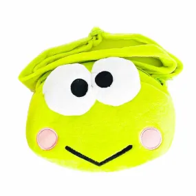 Keroppi Face Plush Crossbody Bag