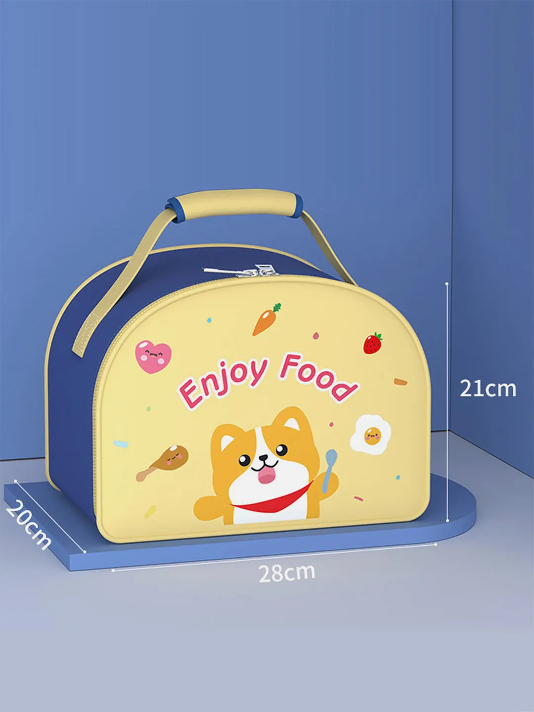 Little Surprise Box Foxy Big Size Stainless Steel Lunch Box with Matching Lunch Bag