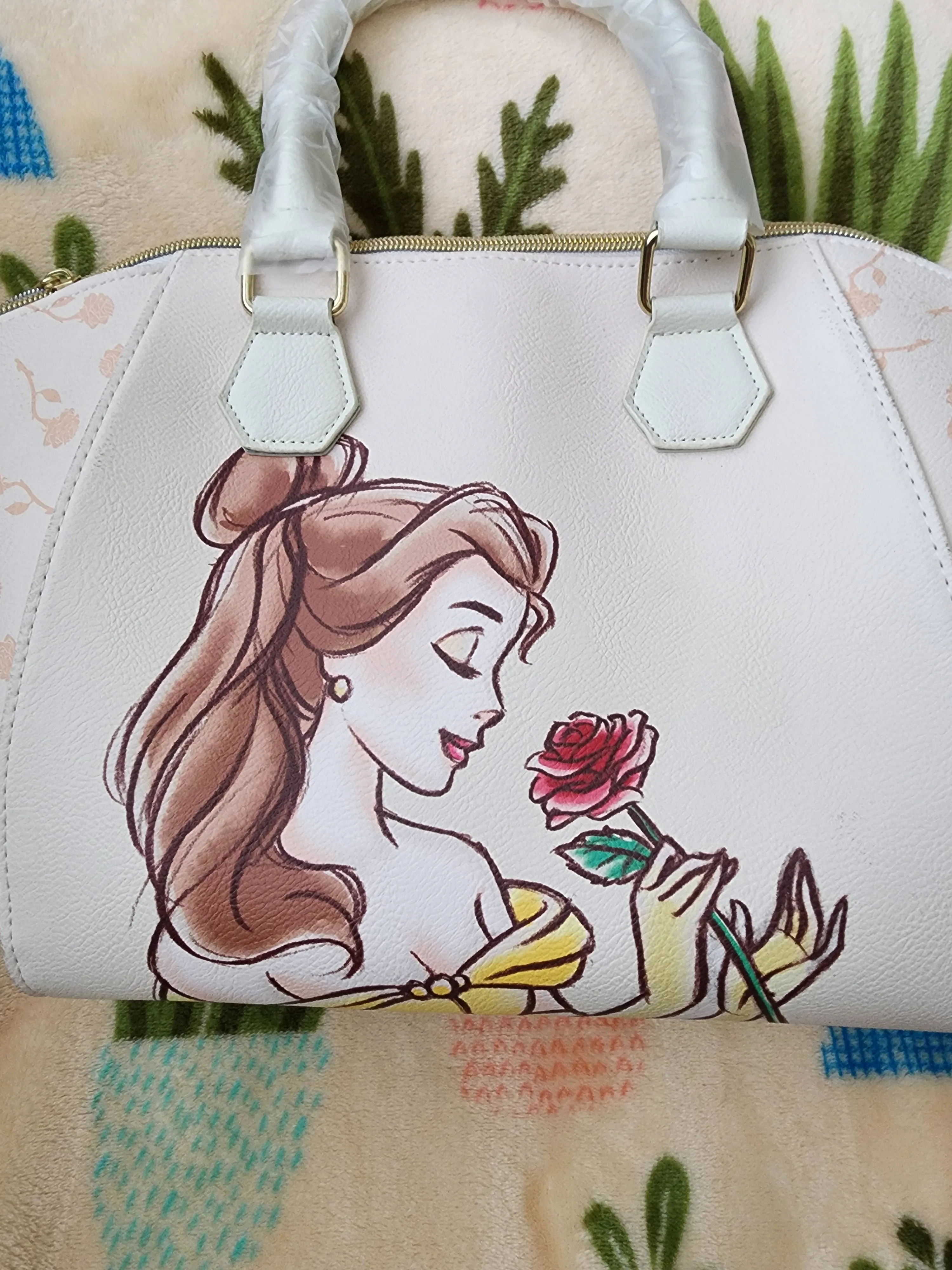 Loungefly Disney Beauty and the Beast Belle with the Rose Handbag