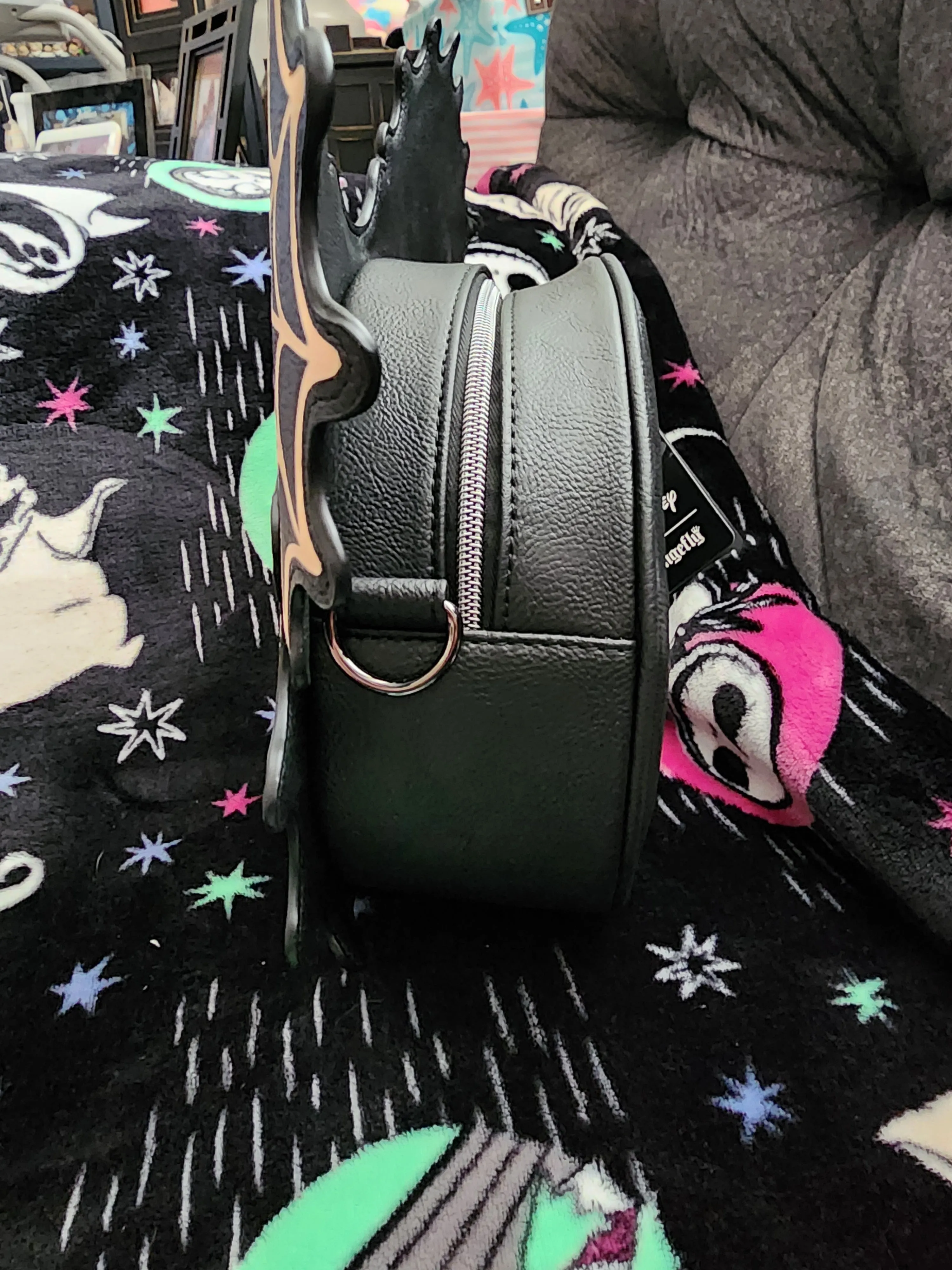 Loungefly Disney Mickey Spider Web Crossbody Bag