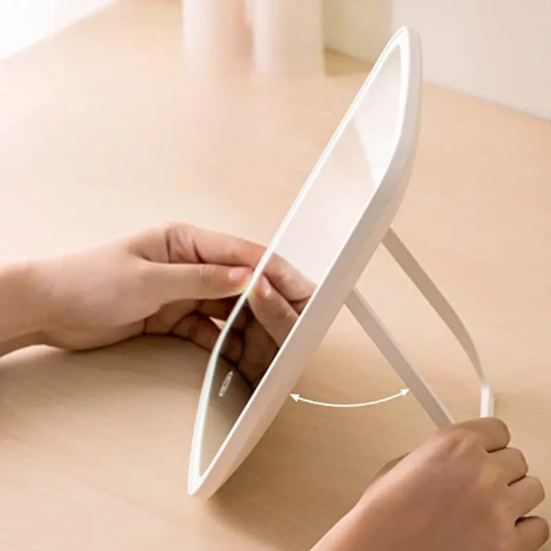 Makeup Mirror - Touch Screen Vanity Mirror with LED Brightness Adjustable Portable USB Rechargeable