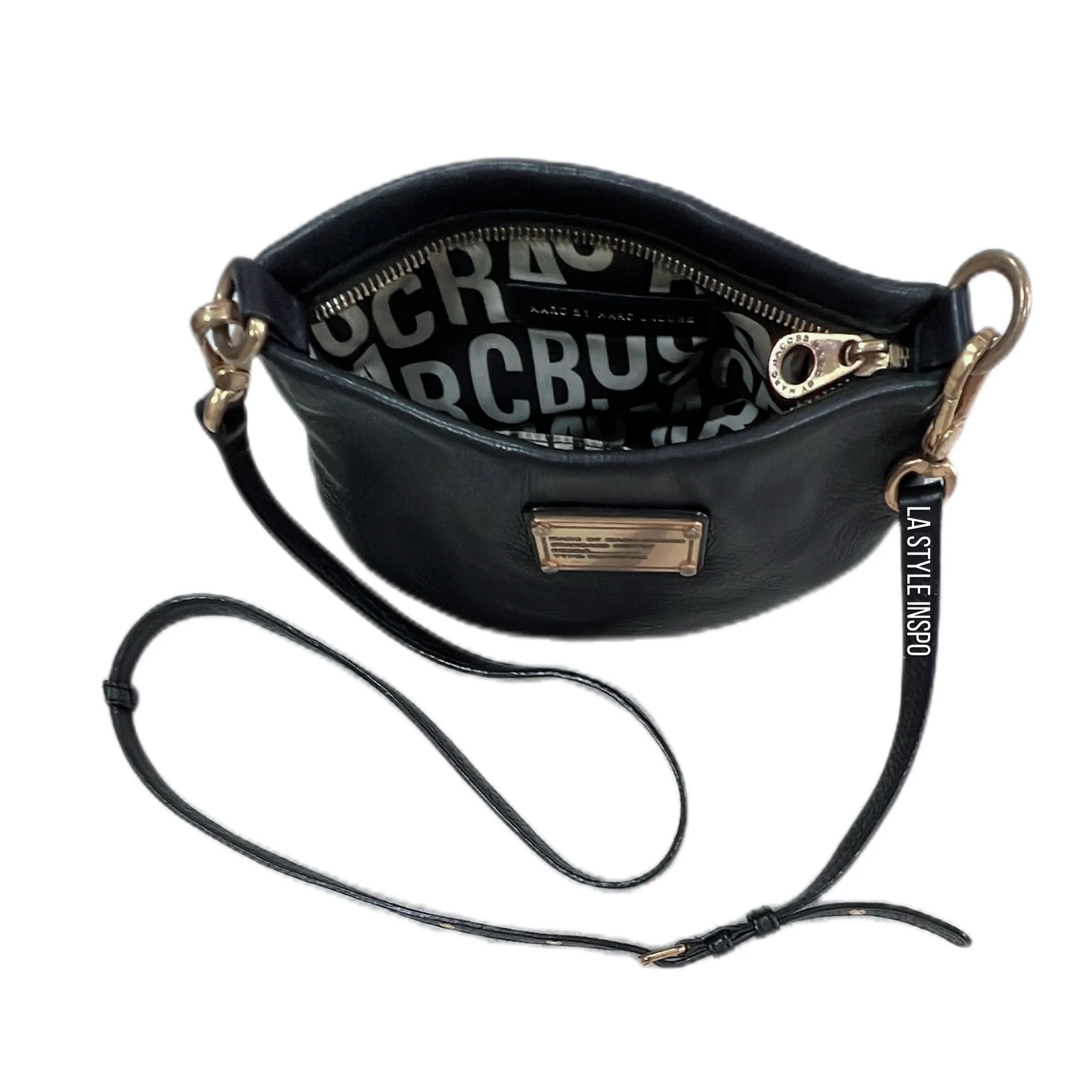 Marc Jacob’s Crossbody Bag Leather Black Gold