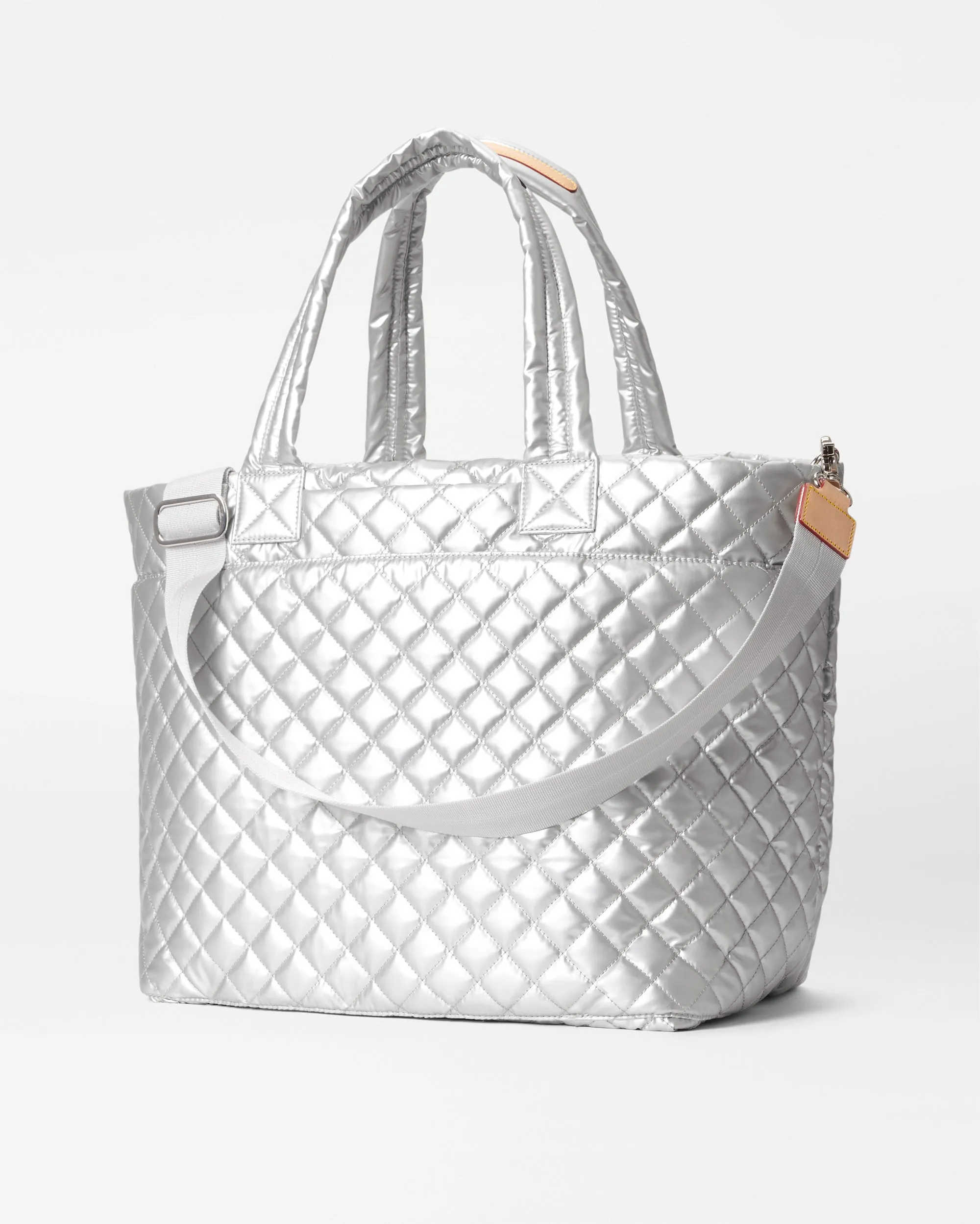 Matte Silver Large Metro Tote Deluxe