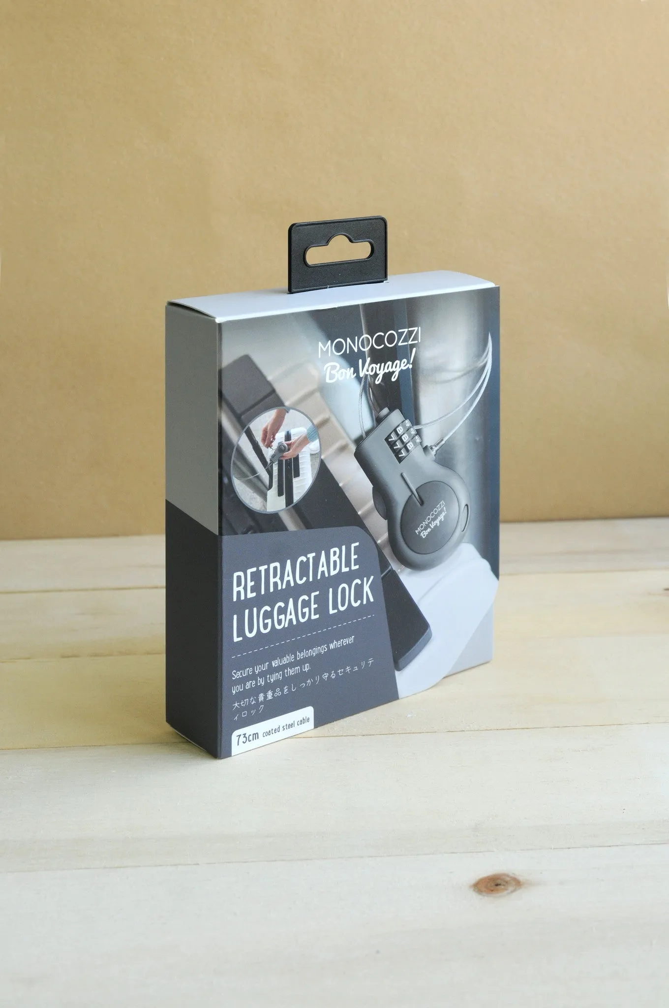 Monocozzi | Bon Voyage Portable Retractable Lock (3-Digits)