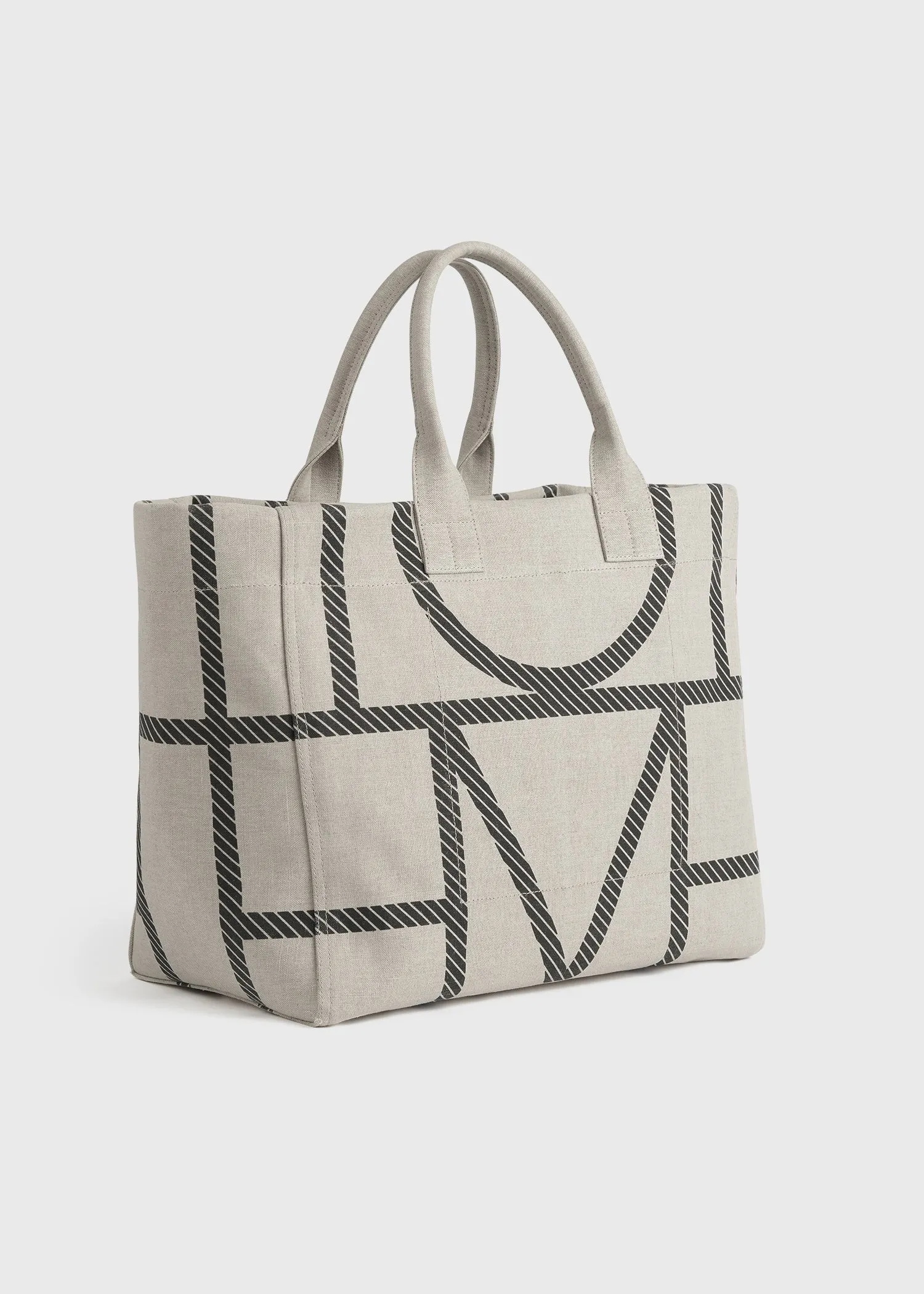 Monogram travel tote ecru