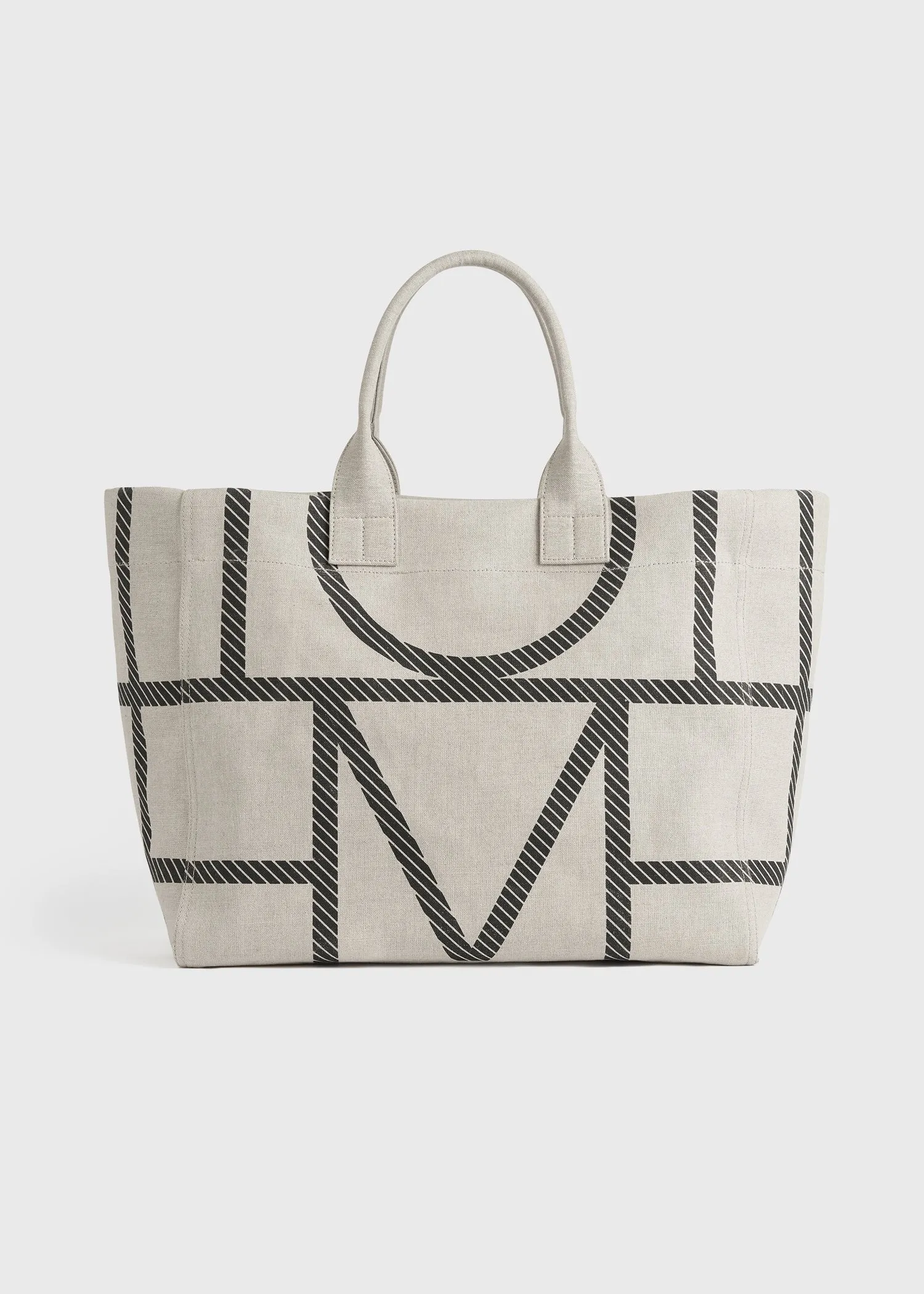 Monogram travel tote ecru