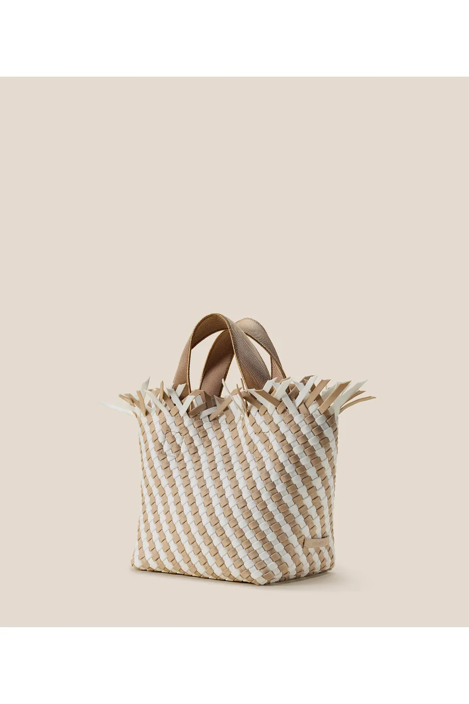 NAGHEDI Havana Small Tote Bag SN0199D | Almaza (Striped)