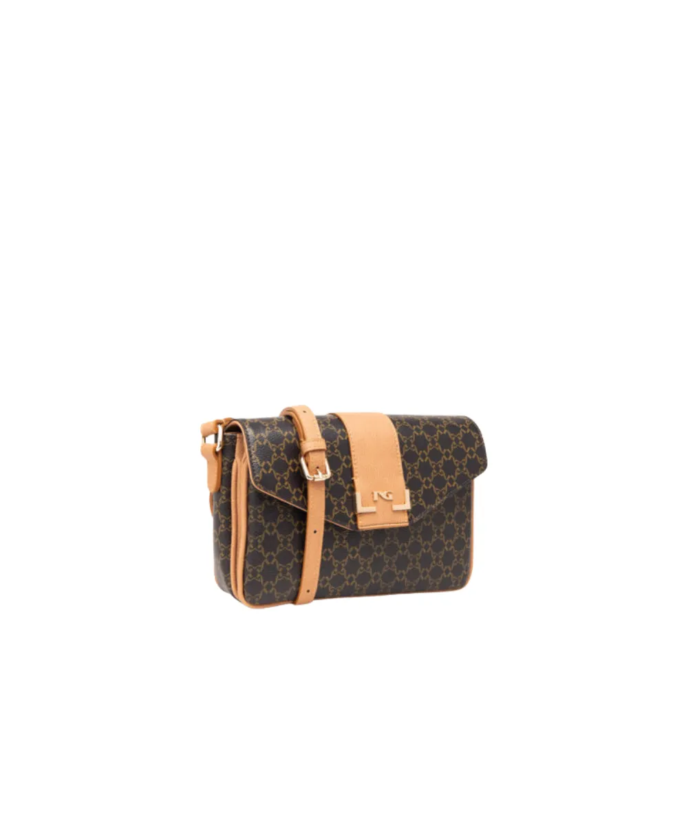 NERO GIARDINI CROSSBODY IN DARK BROWN