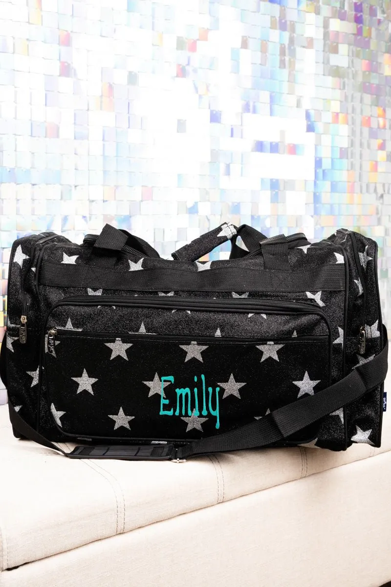 NGIL Black Starry Glitz & Glam Duffle Bag 23"