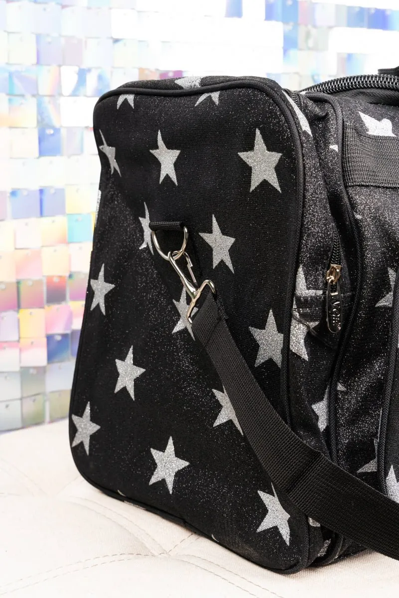 NGIL Black Starry Glitz & Glam Duffle Bag 23"