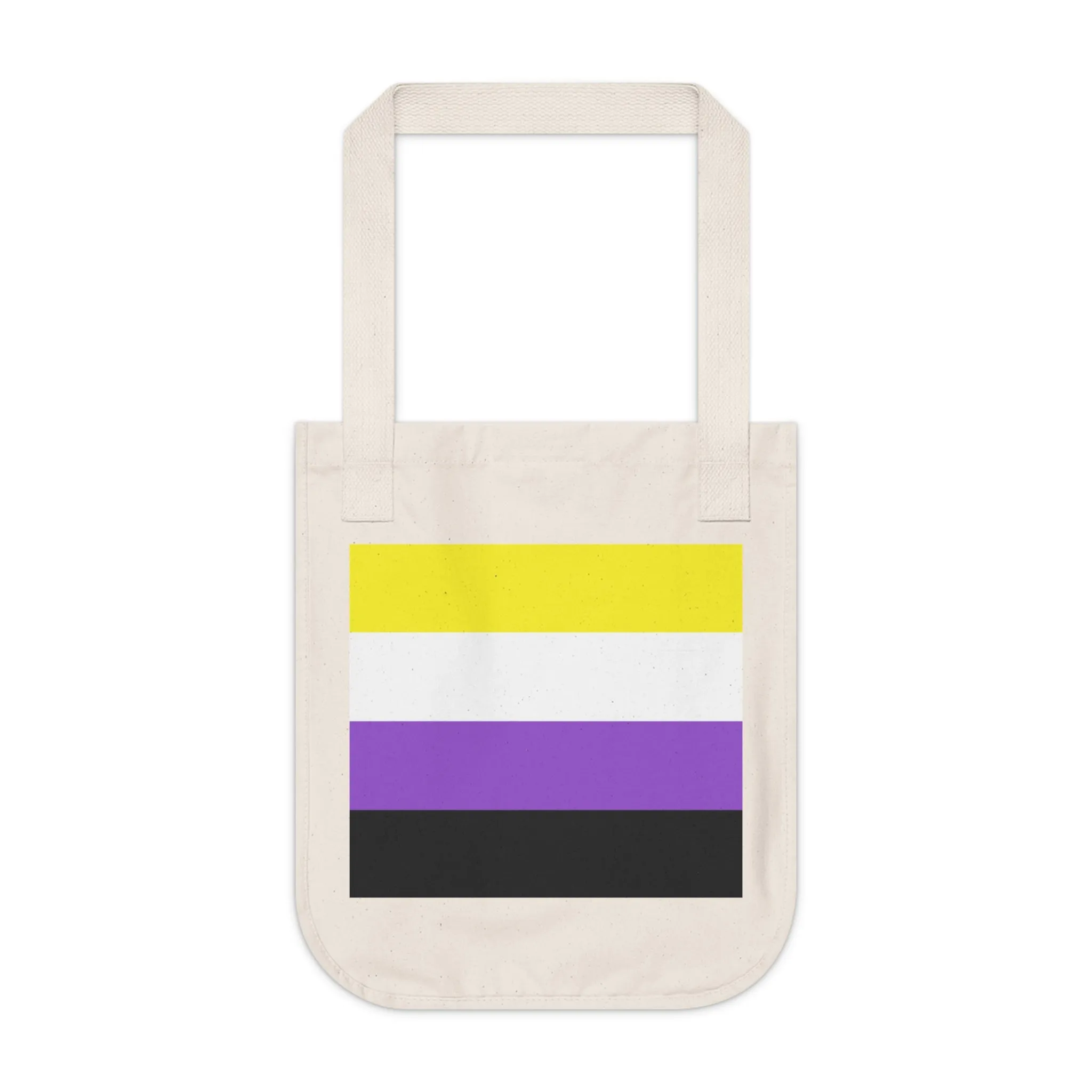 Nonbinary Pride Organic Canvas Tote Bag - Eco-Friendly Carryall for Celebrations