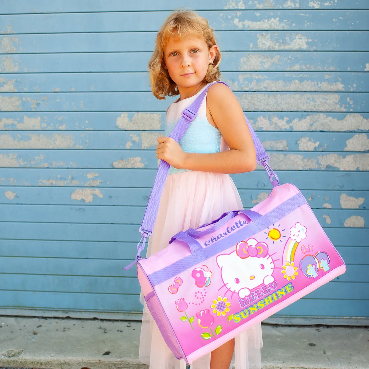 Personalized Kid's Travel Duffel Bag - Hello Kitty