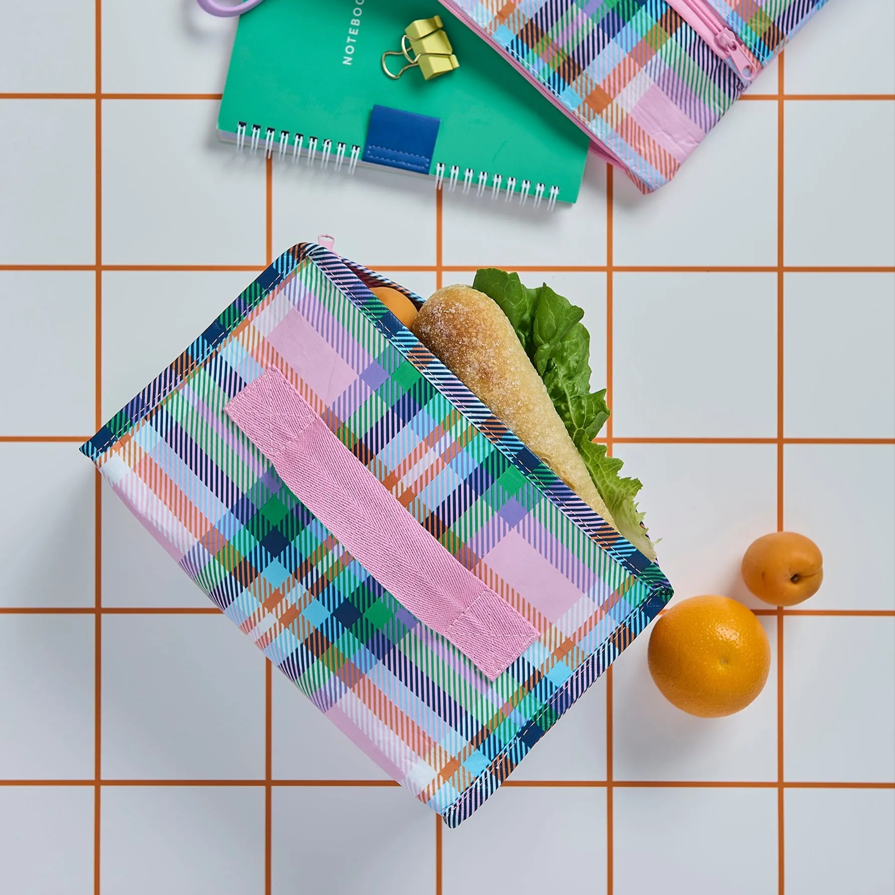 Plaid Takeaway Bag