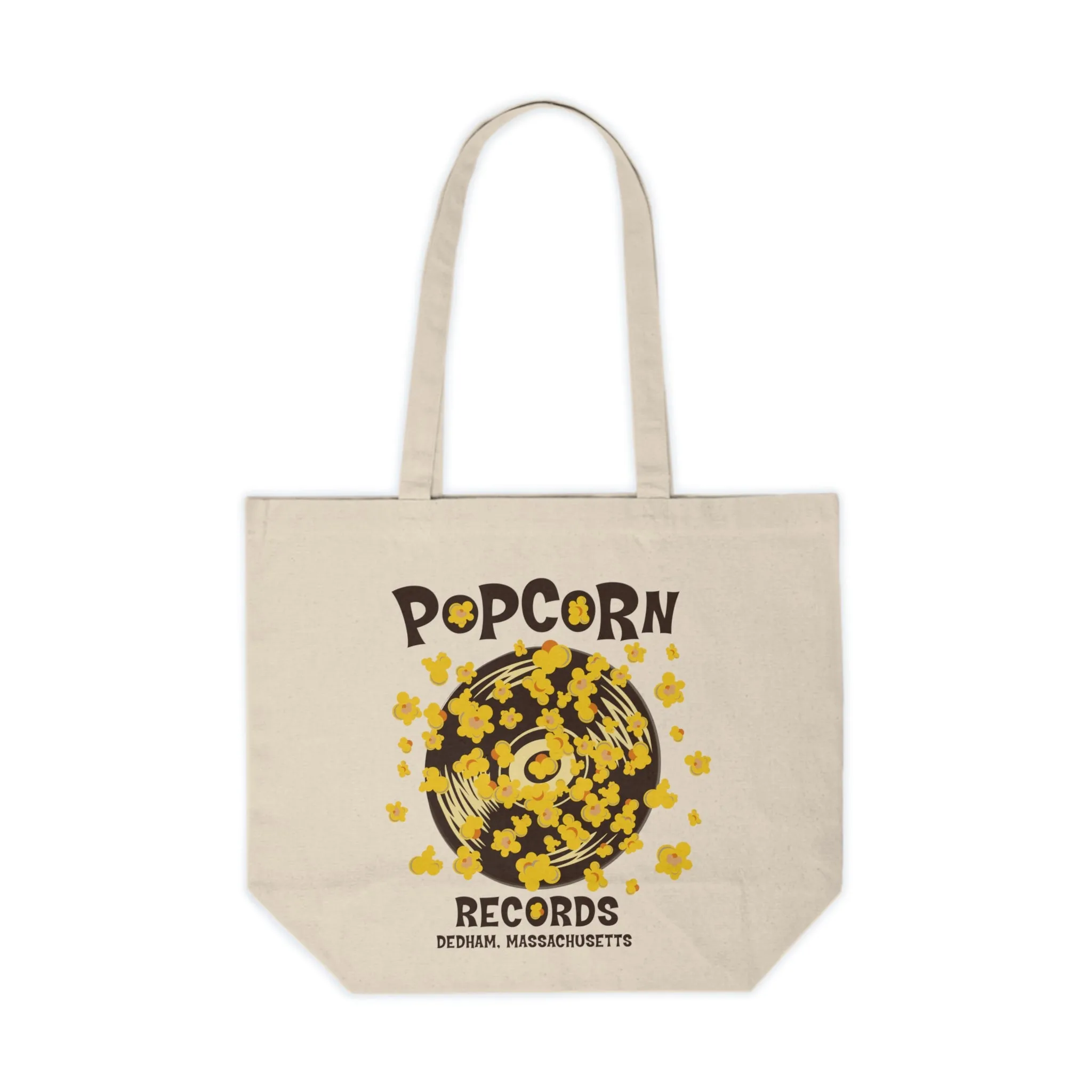 Popcorn Records Canvas Shopping Tote