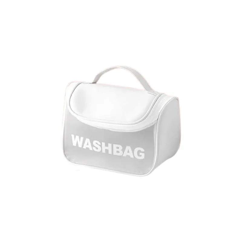 Portable Waterproof Cosmetic Travel Bag With Hanging Hook Re-10 White