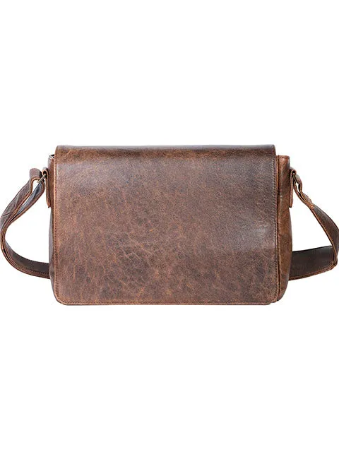 Scully Aerosquadron Collection Leather Messenger Brief Walnut