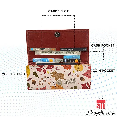 ShopMantra Wallet for Women's | Women's Wallet | Clutch | Vegan Leather | Holds Upto 6 Cards | 2 Notes and 1 Coin Compartment | Magnetic Closure | Multicolor