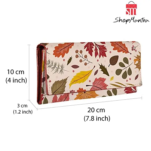 ShopMantra Wallet for Women's | Women's Wallet | Clutch | Vegan Leather | Holds Upto 6 Cards | 2 Notes and 1 Coin Compartment | Magnetic Closure | Multicolor