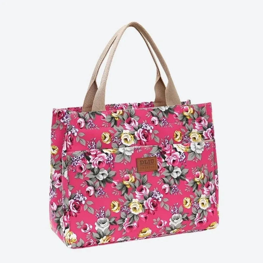 Stylish Floral Print Tote Bags