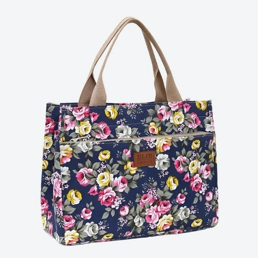 Stylish Floral Print Tote Bags