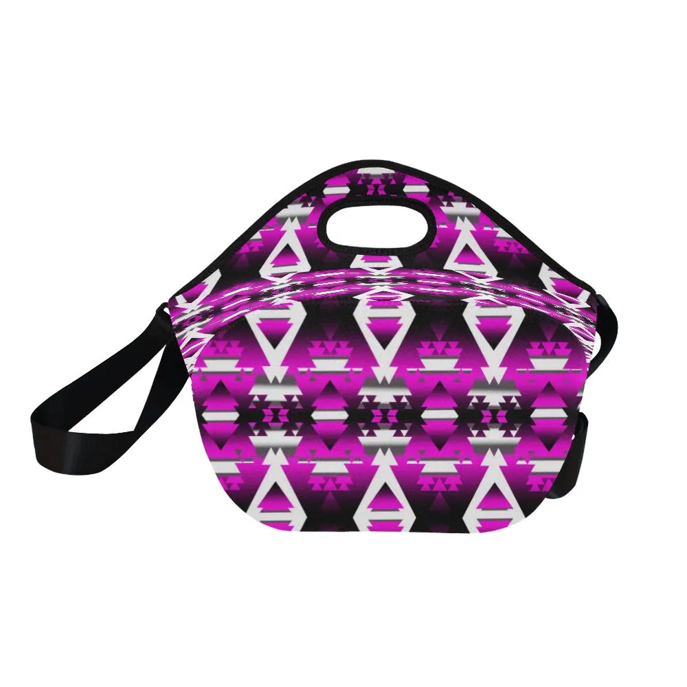 Sunset Winter Camp Large Insulated Neoprene Lunch Bag