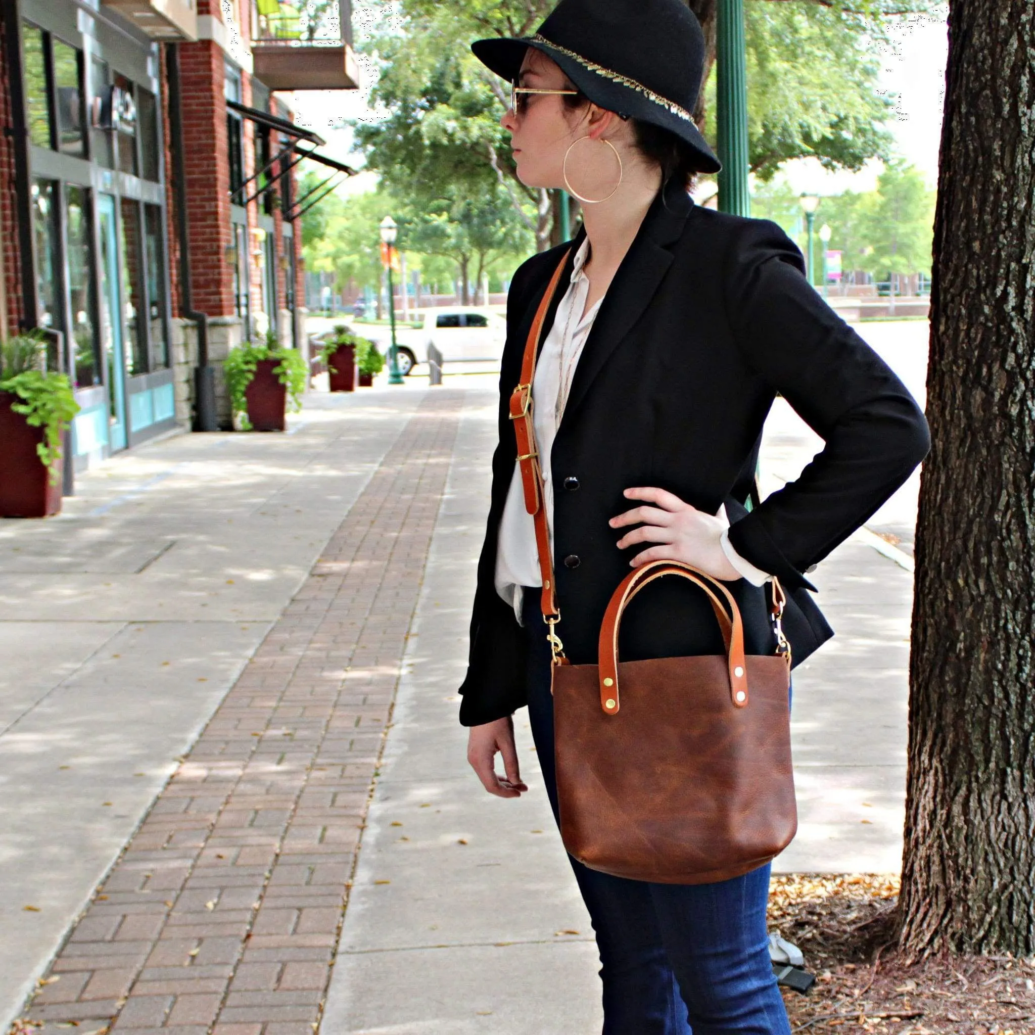 Tan Leather Crossbody