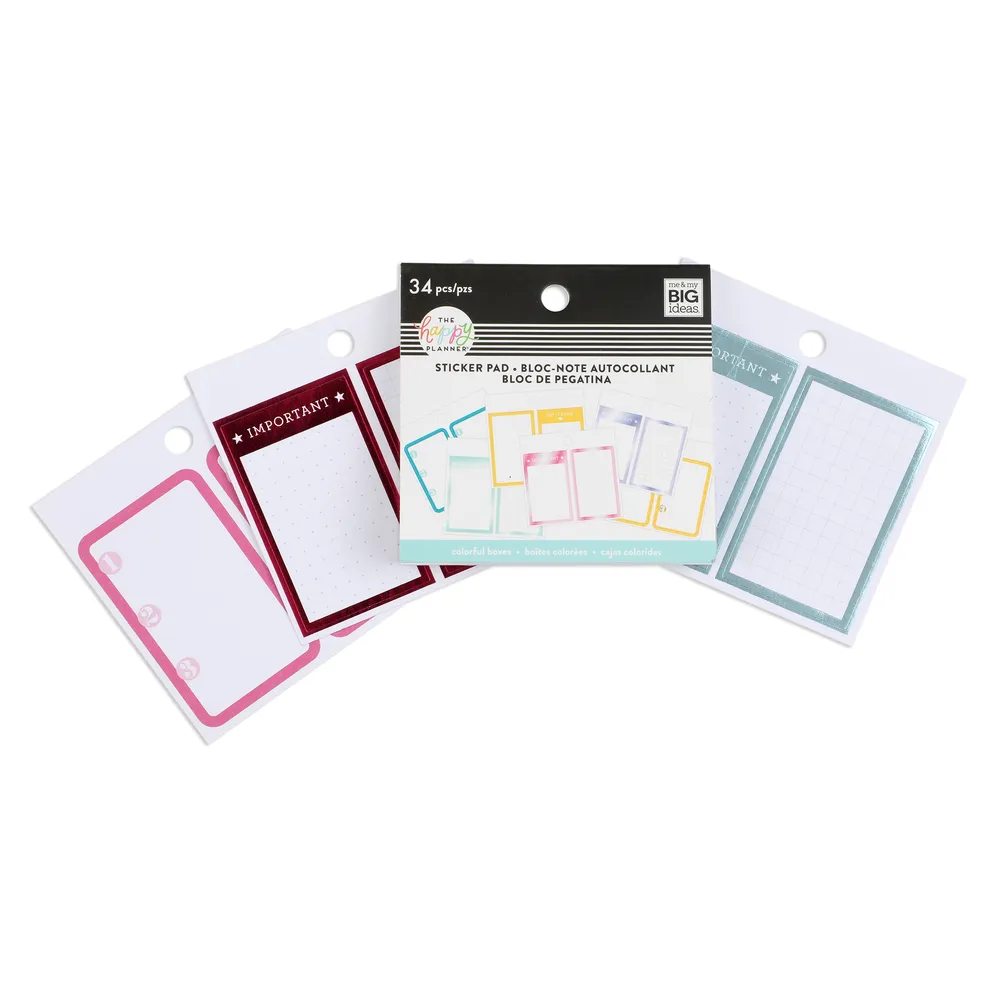 Tiny Sticker Pad - Colorful Boxes